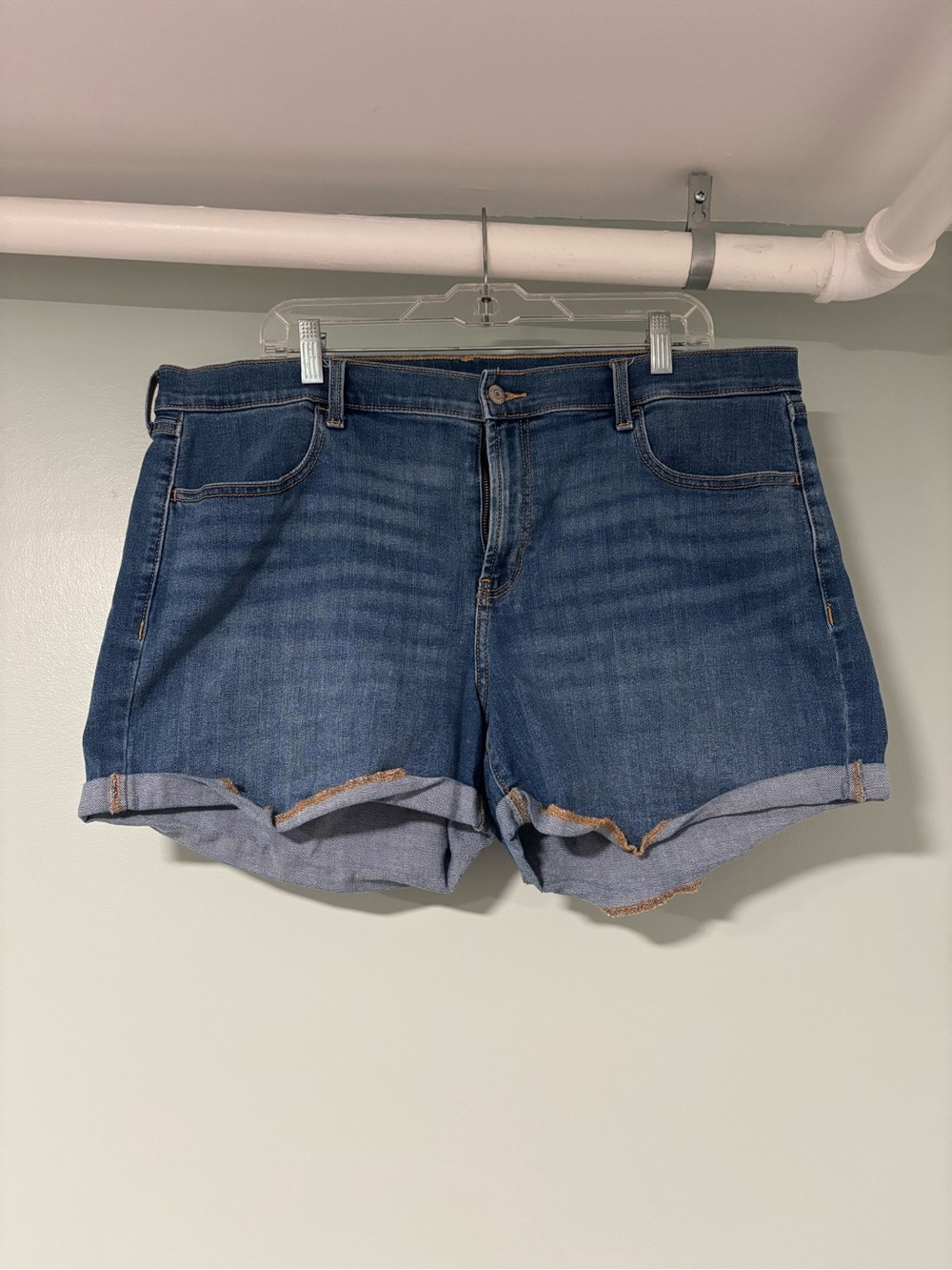Old Navy Dark Blue Rolled-Hem Denim Shorts